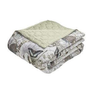 Couvre-lit satin de coton Jardin orné