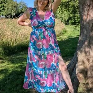 Robe longue  Imprimé fleuri multicolore