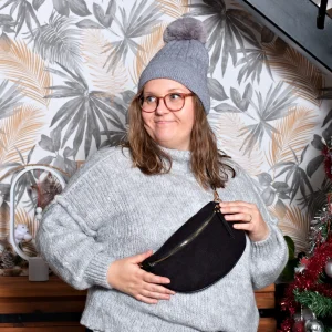 sac banane velours noir