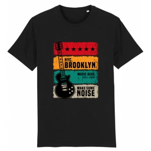 T-shirt col rond en coton bio logo retro