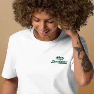 T-shirt Brodé Ciao Bambina Femme