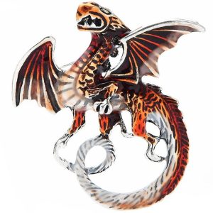 Broche Dragon en Email