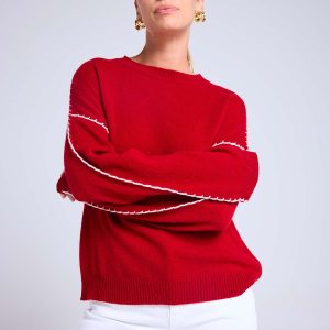 Clarisse rouge bordeaux blanc