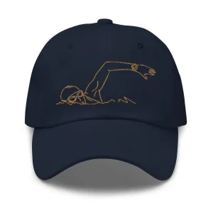Casquette Brodéé, avec illustration nageur