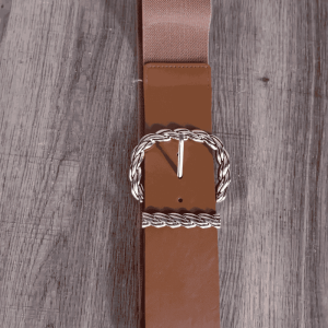 Ceinture large élastique boucle dorée