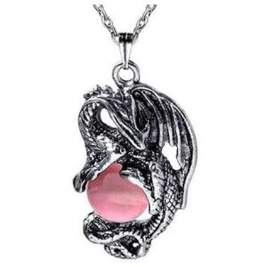 Pendentif Dragon Pierre de Cristal