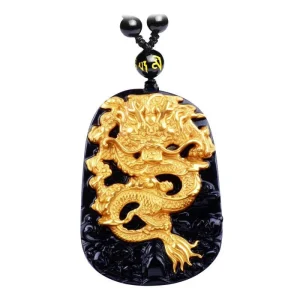 Collier Dragon  Chinois Doré