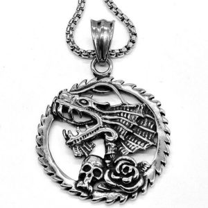 Pendentif Dragon  Trio Mortel (Acier)