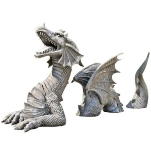Statue Dragon Gothique Pelouse