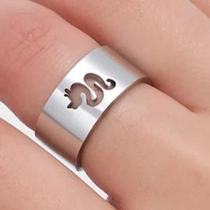 Anneau Dragon Acier Homme