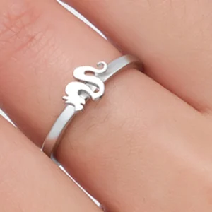 Anneau Dragon Acier Femme