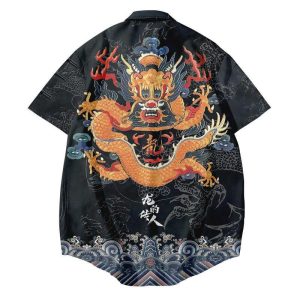 Chemise Dragon de Chine Retro