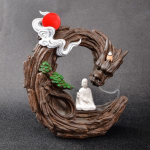Porte encens Dragon Japonais et Bouddha