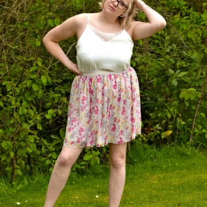 Jupe imprimé fluide Jonquille