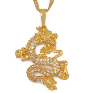 Pendentif Dragon  Jaune