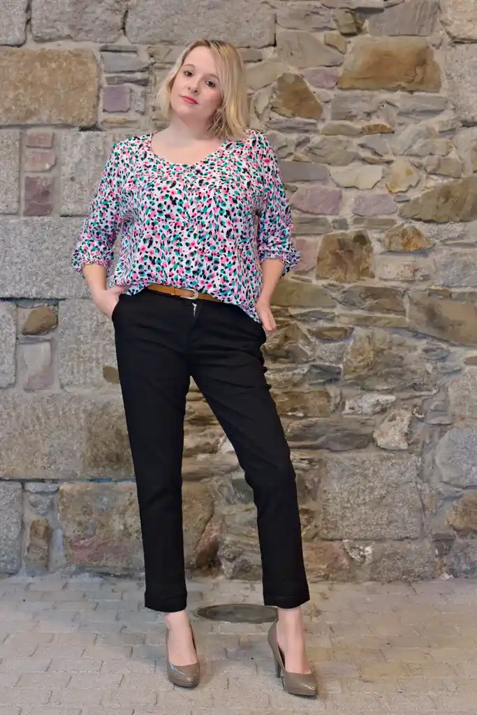 Pantalon chino taille haute Daphnes