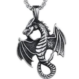 Pendentif Dragon  Ailes d'Évasion (Acier)