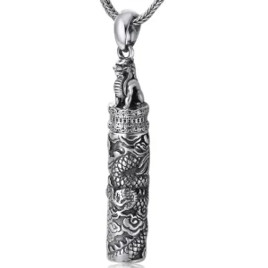 Pendentif Dragon  du Bonheur (Argent)