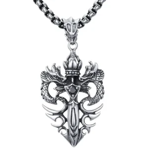 Pendentif Dragon  Double Force (Acier)