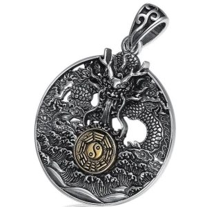 Pendentif Dragon  Prestigieux (Argent)