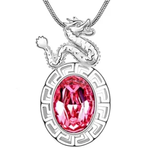 Pendentif Dragon  Cristal Rouge
