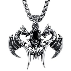 Pendentif Dragon  Double Punk (Acier)