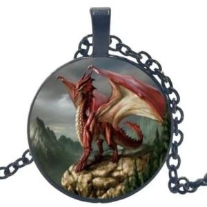 Pendentif Dragon  Rouge