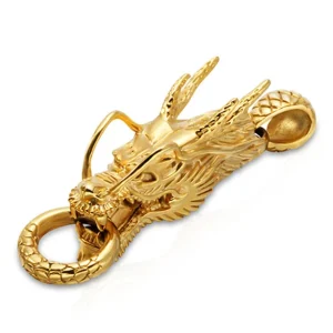 Pendentif Dragon  Tête Rageuse (Acier)