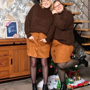 Pull oversize chocolat