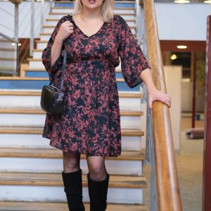 Robe à fleurs Fuschia