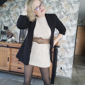 Robe Pull laine torsadee-Célosie