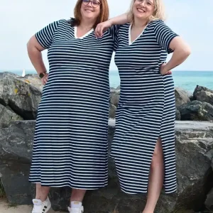 Robe t-shirt rayée femme