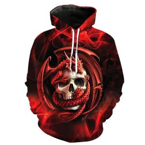 Sweat à Capuche Dragon Effrayant