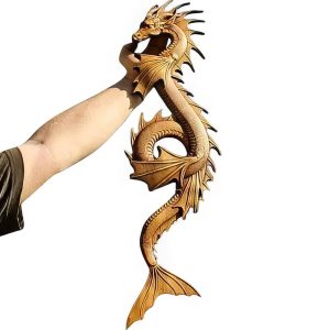 Statue Dragon 3D en Bois