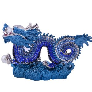 Statuette Bleue Dragon Chinois