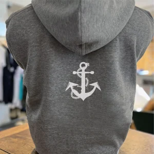 SWEAT-SHIRT GRIS MIXTE ZIPPÉ CAPUCHE