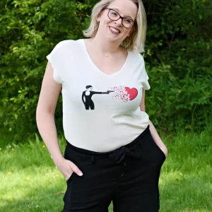 T-shirt blanc blanc Aubépine