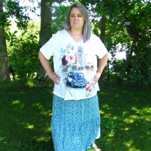 T-shirt imprimé voiture grande taille femme