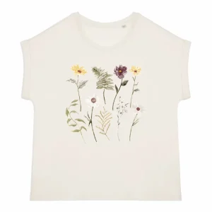 T-shirt bio floral Femme - Coton GOTS équitable