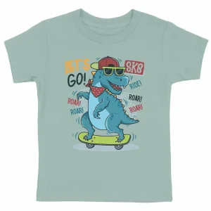 T-shirt enfant bio Dinosaure - Coton Équitable GOTS & Vegan