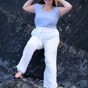 blouse bleu grande taille