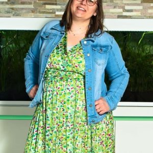 Veste en jean bleu femme