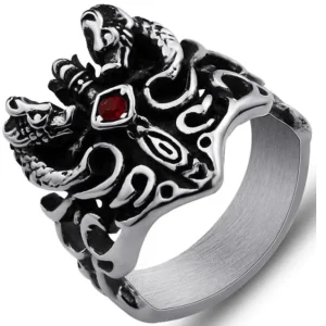 Bague Dragon  Excalibur Légendaire (Acier)