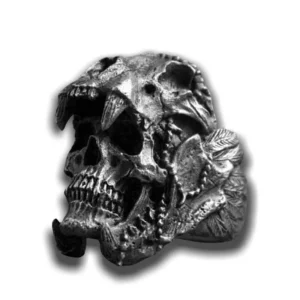 Bague Vintage  Indienne Tête De Mort