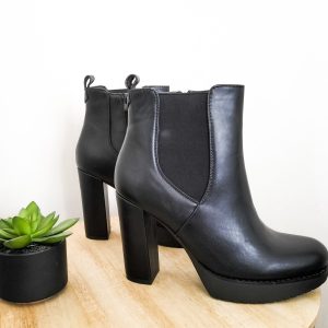 Bottines à plateforme noire