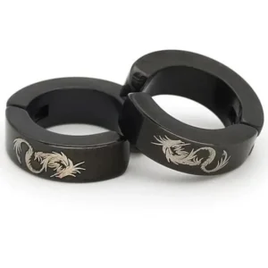 Boucles d'Oreilles Dragon  Aimanté (Acier)