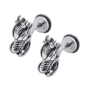Boucles d'Oreilles Dragon  Buffle Culbuteur (Acier)