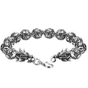 Bracelet Dragon  Bienfaits Chinois (Argent)