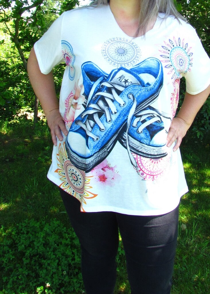 T-shirt basket bleu daisy – Image 2