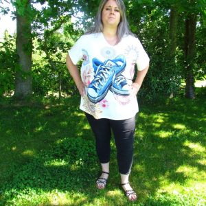 T-shirt basket bleu daisy